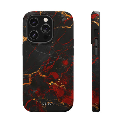 Dark Crimson Marble - iPhone MagSafe Tough Case