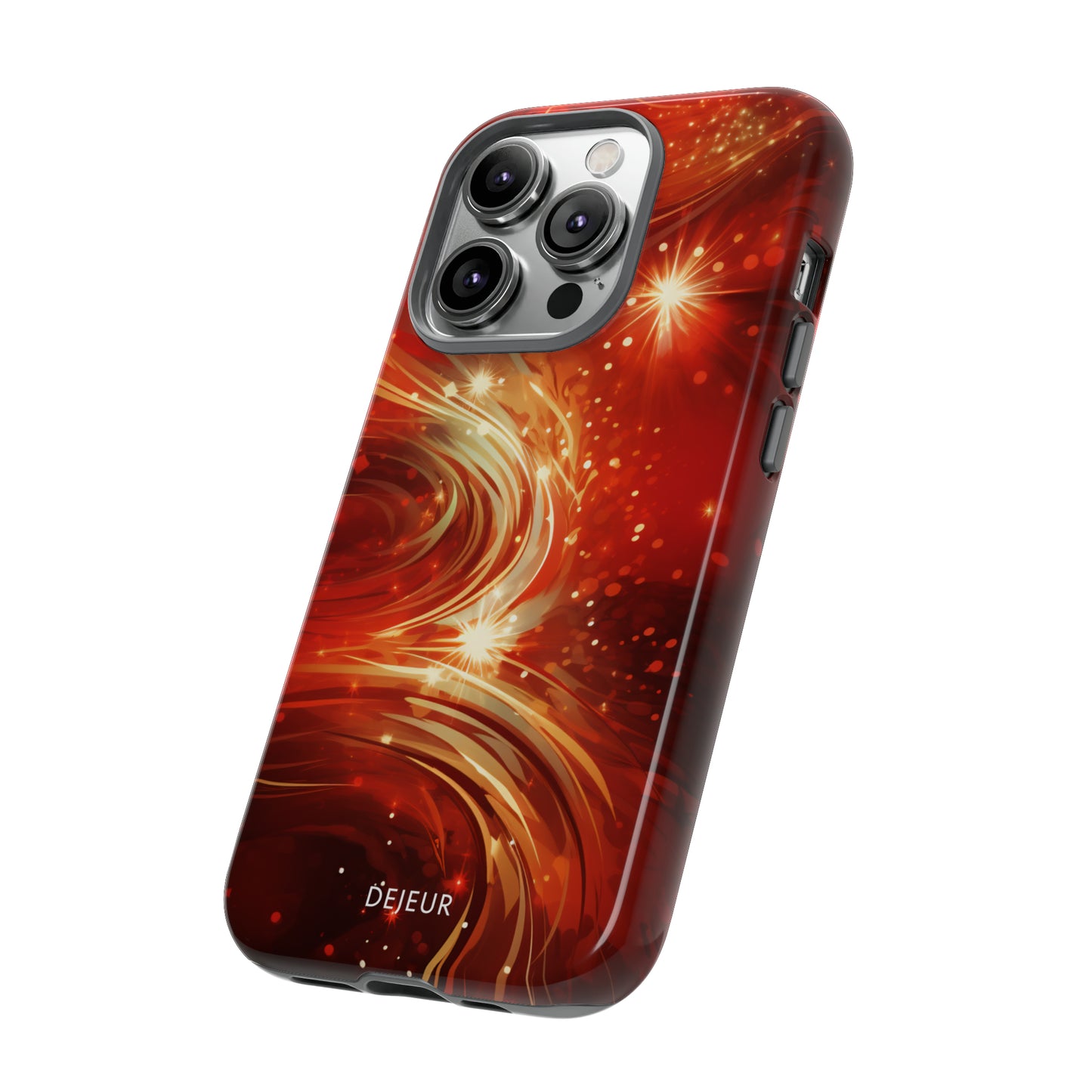 Festive Ruby Swirls  - iPhone Tough Case