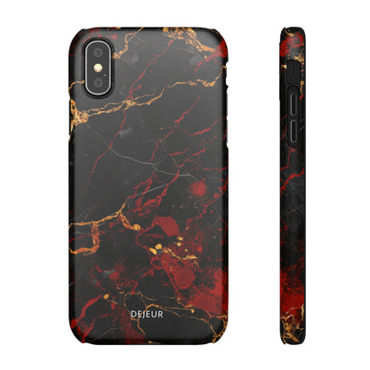 Dark Crimson Marble - iPhone Snap Case