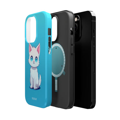 Blue Eyed Cutey Cat - iPhone MagSafe Tough Case