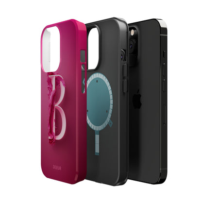 B Hot Pink Splash - iPhone MagSafe Tough Case