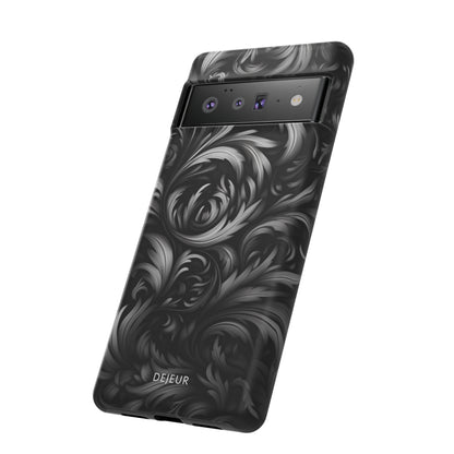 Dark Grey Floral - Google Pixel Tough Case