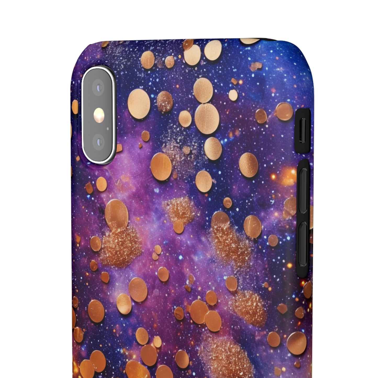 Cosmic Glitter Circles - iPhone Snap Case