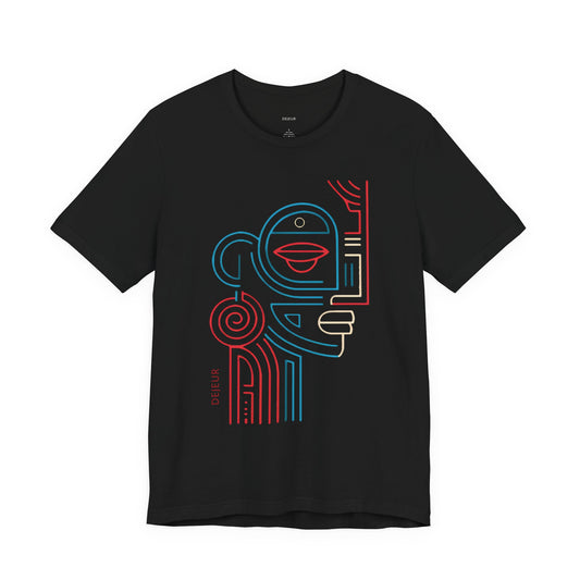 Modernist Abstract Line Art Profile - T-Shirt