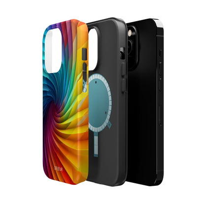 Rainbow Spiral - iPhone MagSafe Tough Case