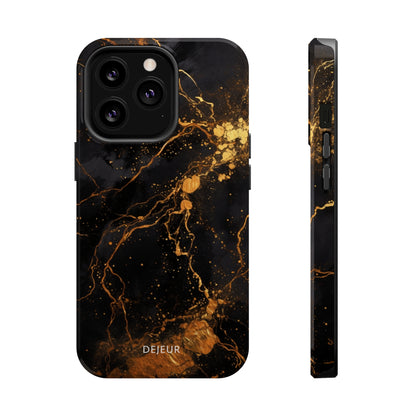 Dark Gold Amber Marble - iPhone MagSafe Tough Case