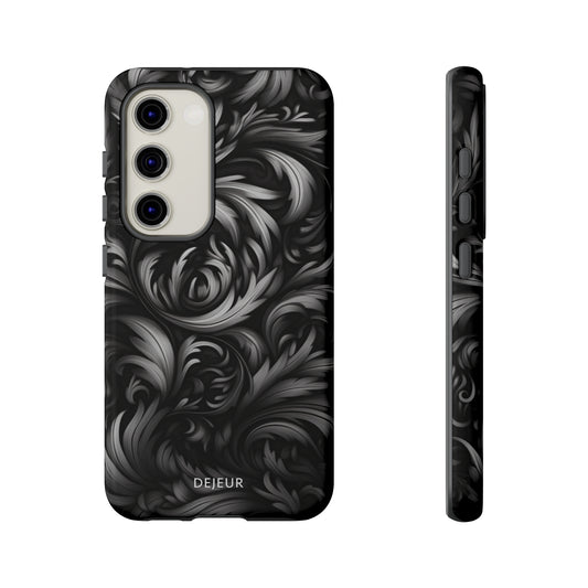 Dark Grey Floral - Samsung Galaxy Tough Case