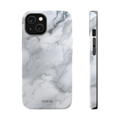 Platinum Silver Marble - iPhone MagSafe Tough Case