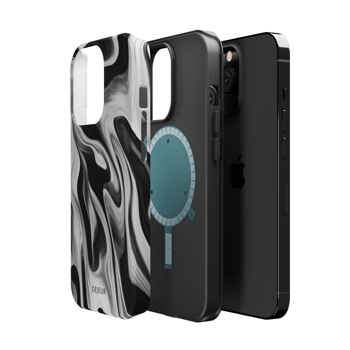 Misty Waves Monochrome - iPhone MagSafe Tough Case