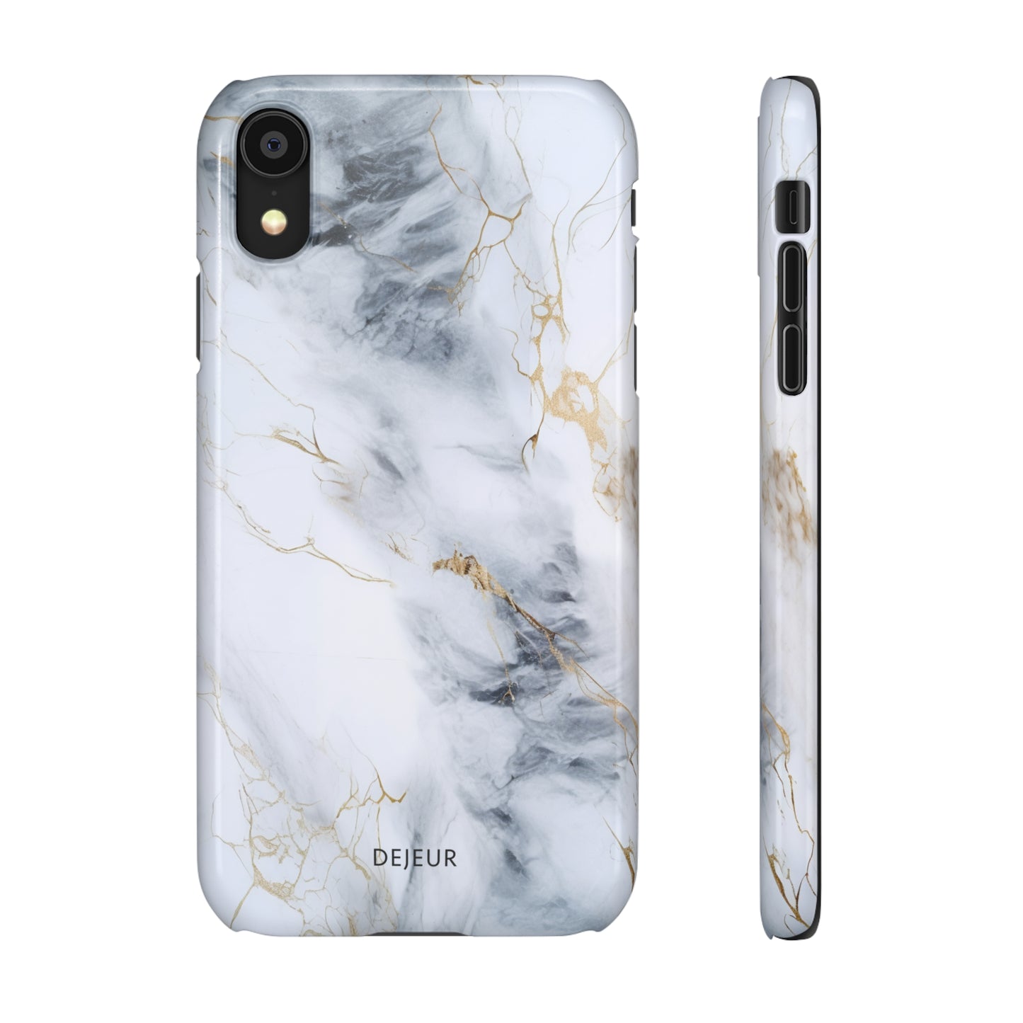 White Gold Marble - iPhone Snap Case