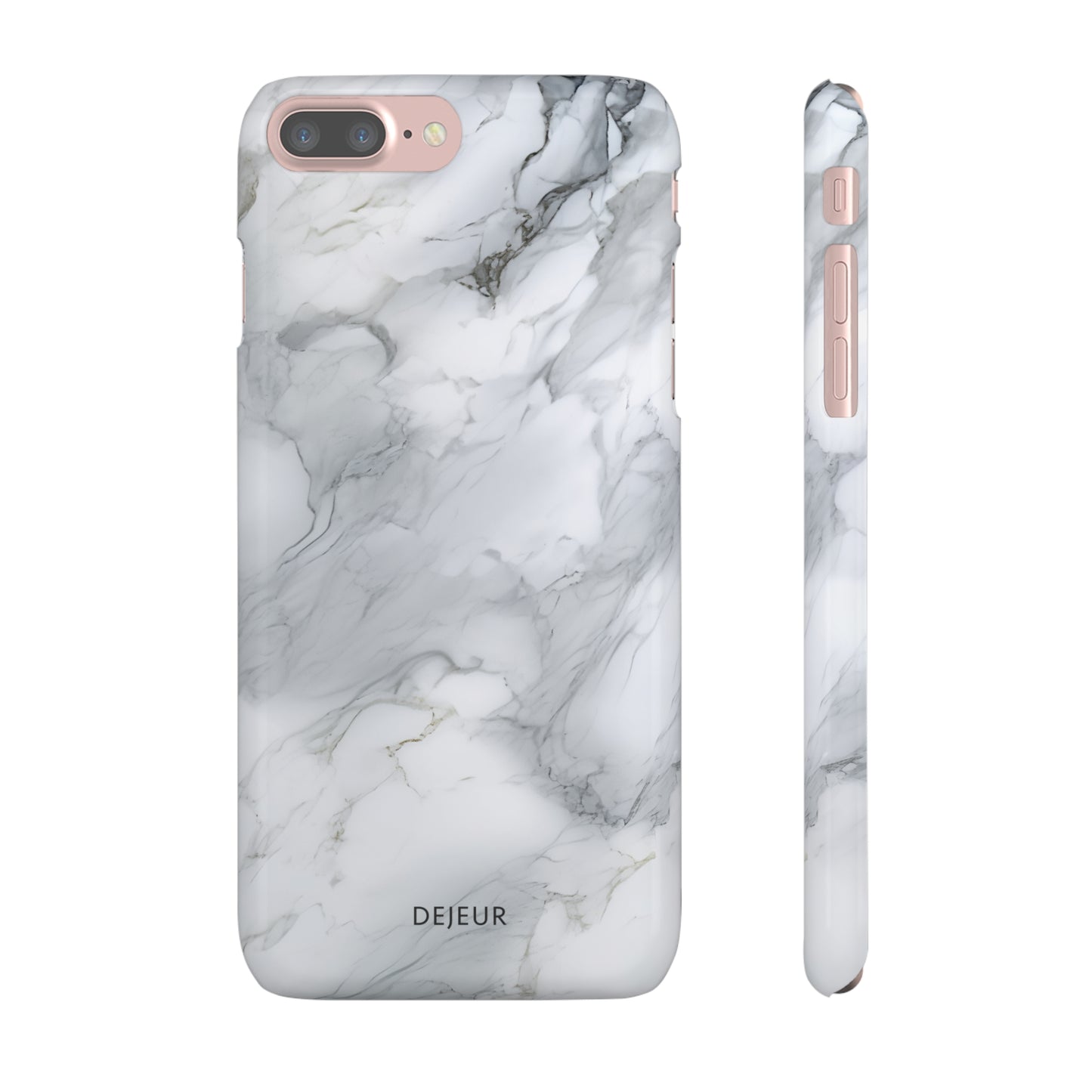 Platinum Silver Marble - iPhone Snap Case