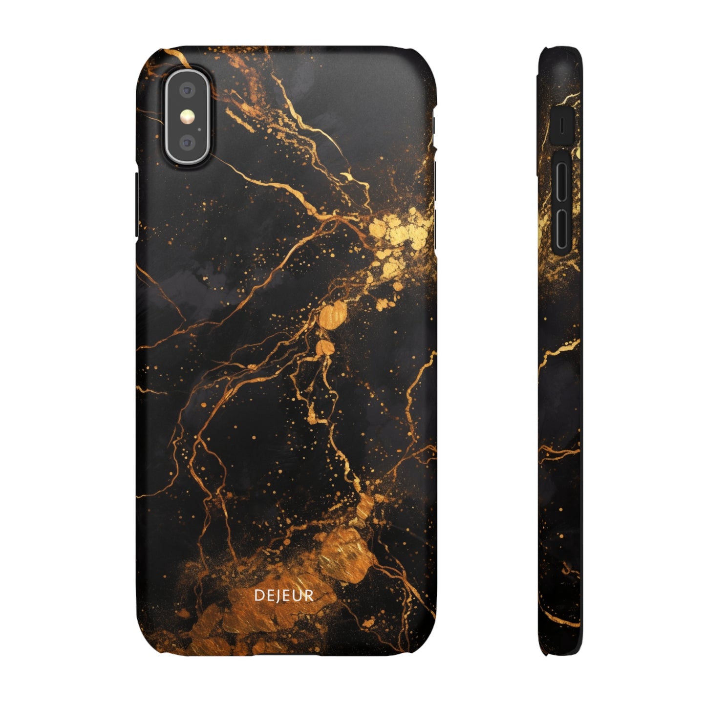 Dark Gold Amber Marble - iPhone Snap Case