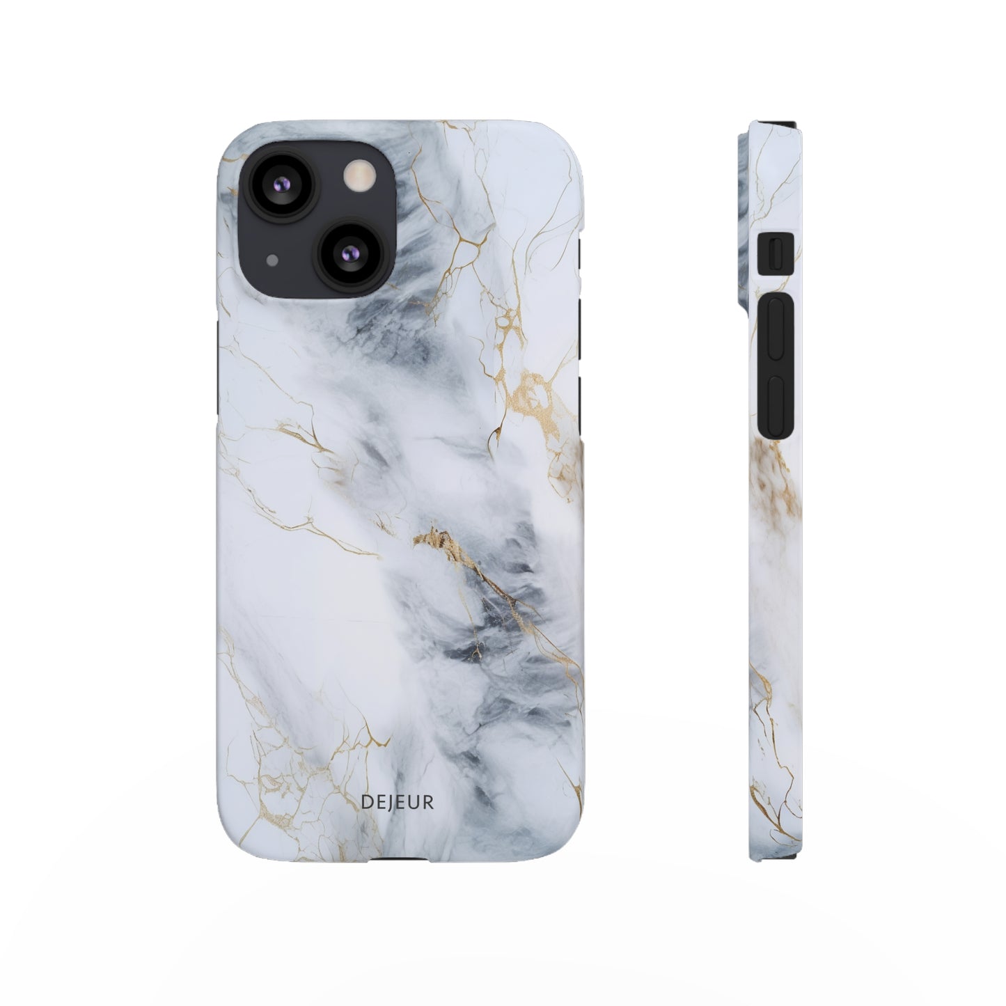 White Gold Marble - iPhone Snap Case