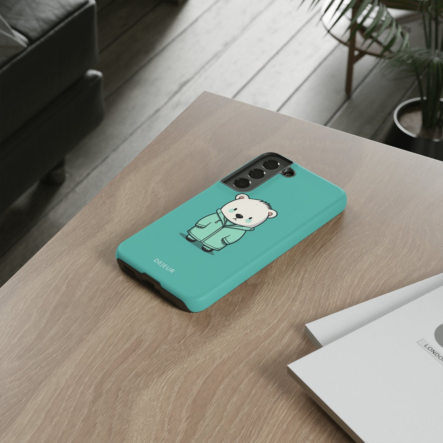 Aqua Coat Bear - Samsung Galaxy Tough Case