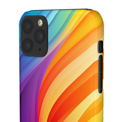 Rainbow Waves - iPhone Snap Case