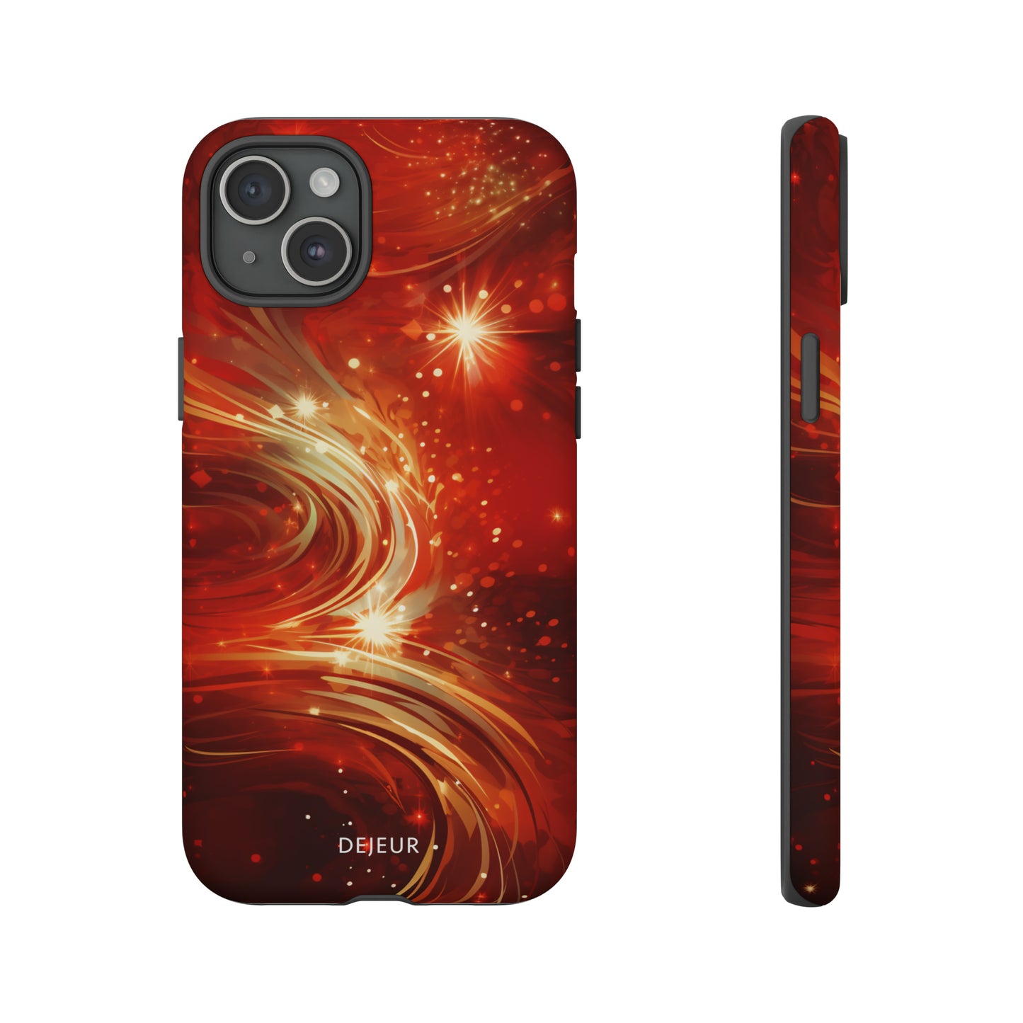 Festive Ruby Swirls  - iPhone Tough Case