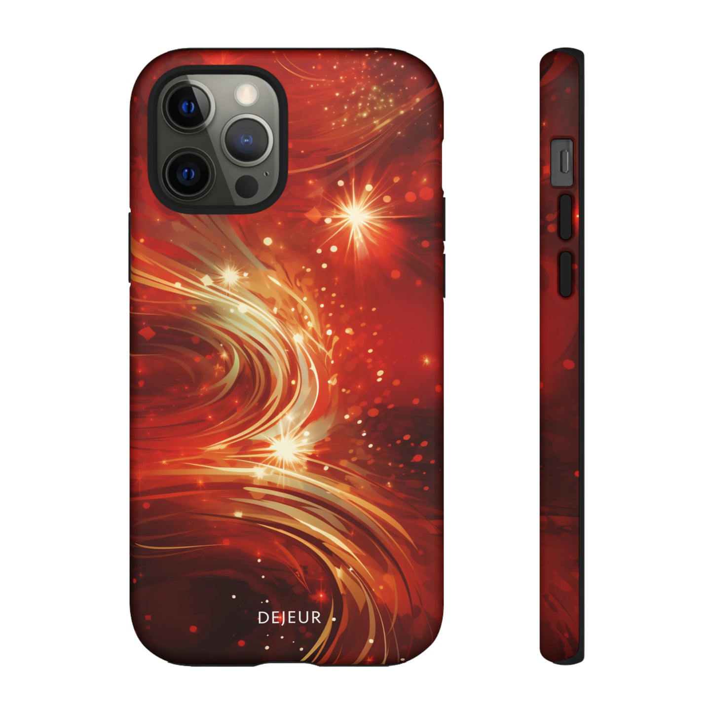 Festive Ruby Swirls  - iPhone Tough Case