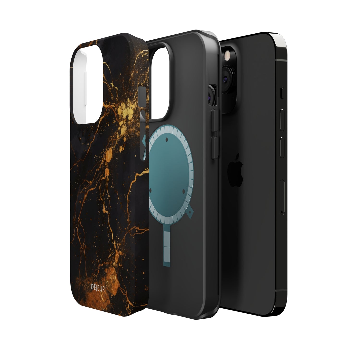 Dark Gold Amber Marble - iPhone MagSafe Tough Case