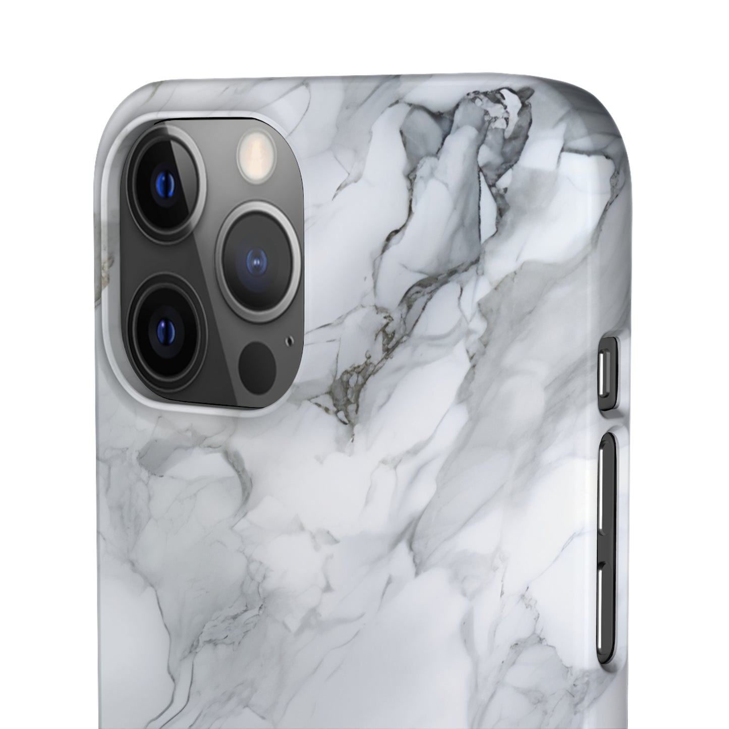 Platinum Silver Marble - iPhone Snap Case