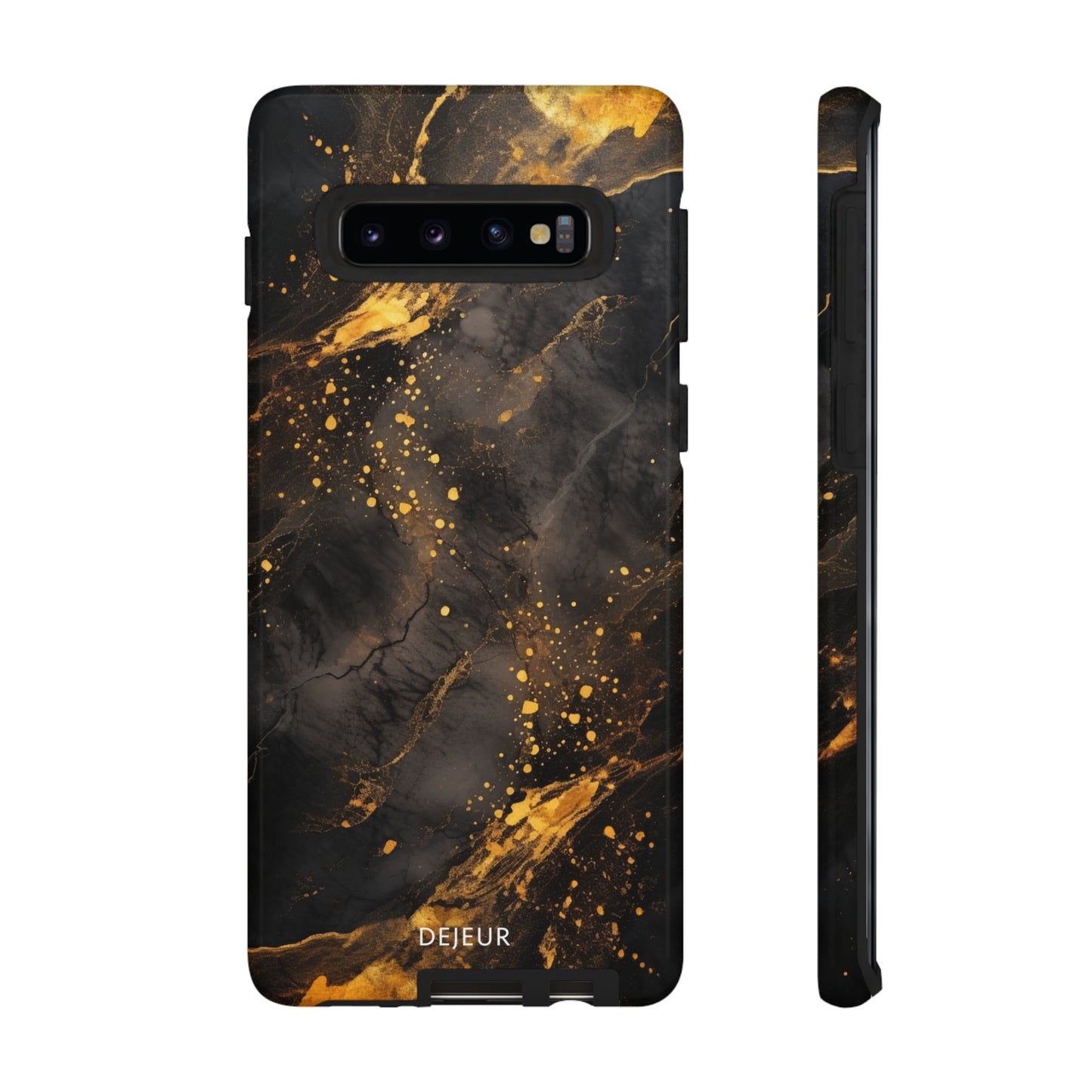 Black Gold Speckled Marble - Samsung Galaxy Tough Case