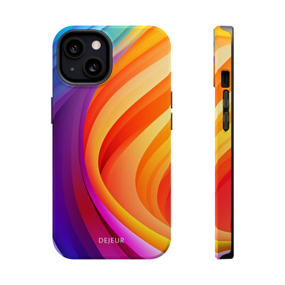 Rainbow Waves - iPhone MagSafe Tough Case