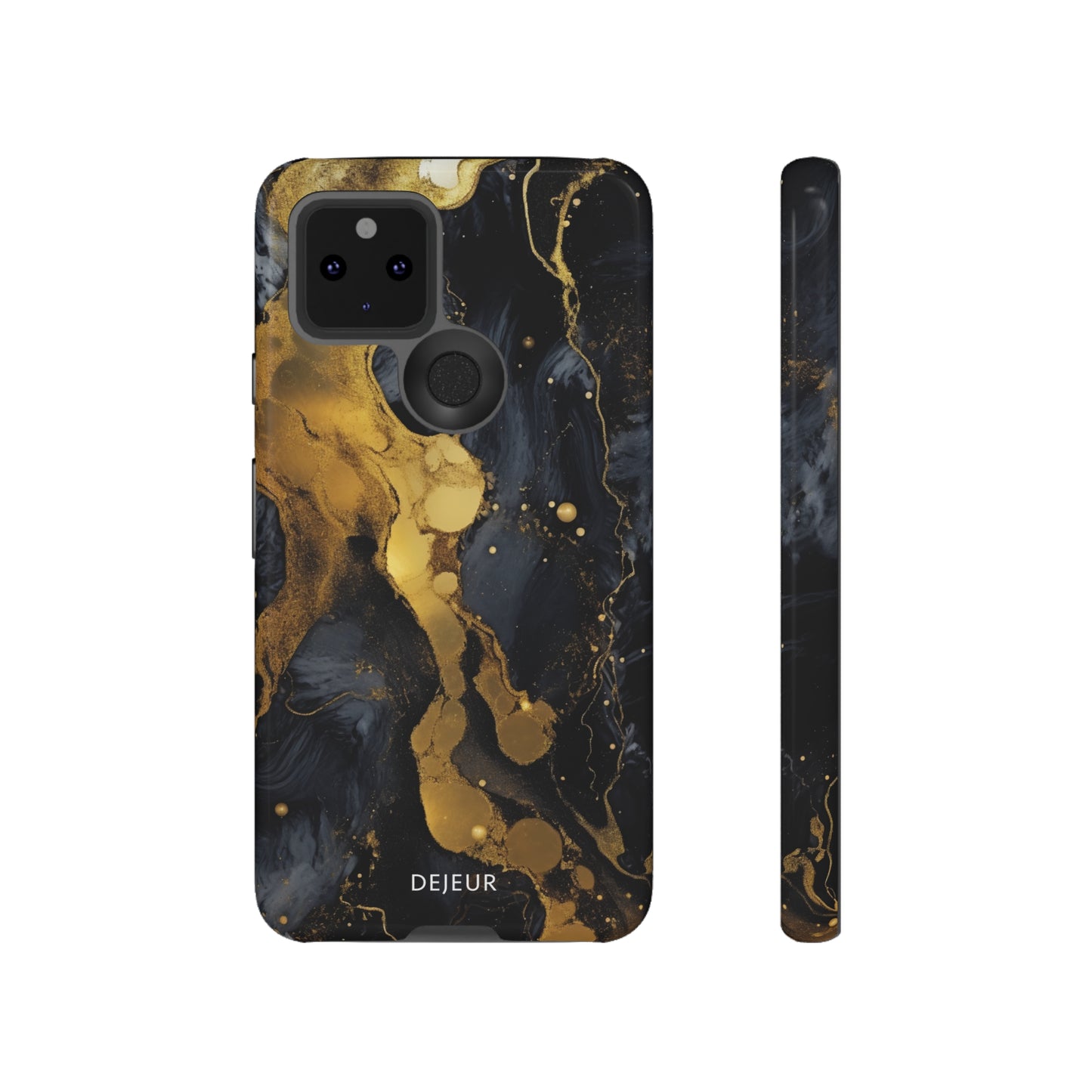 Metallic Gold Dark Marble - Google Pixel Tough Case