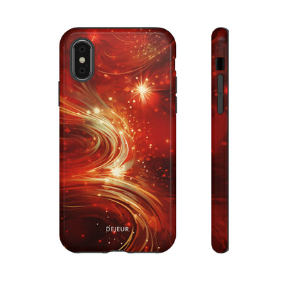 Festive Ruby Swirls  - iPhone Tough Case