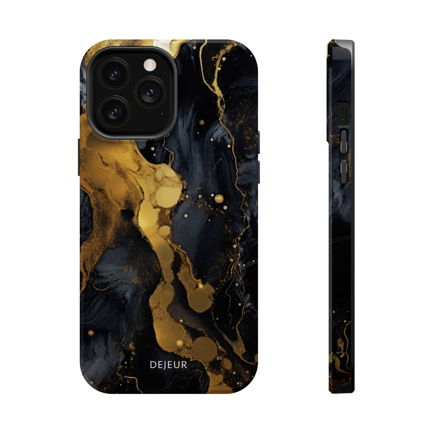 Metallic Gold Dark Marble - iPhone MagSafe Tough Case