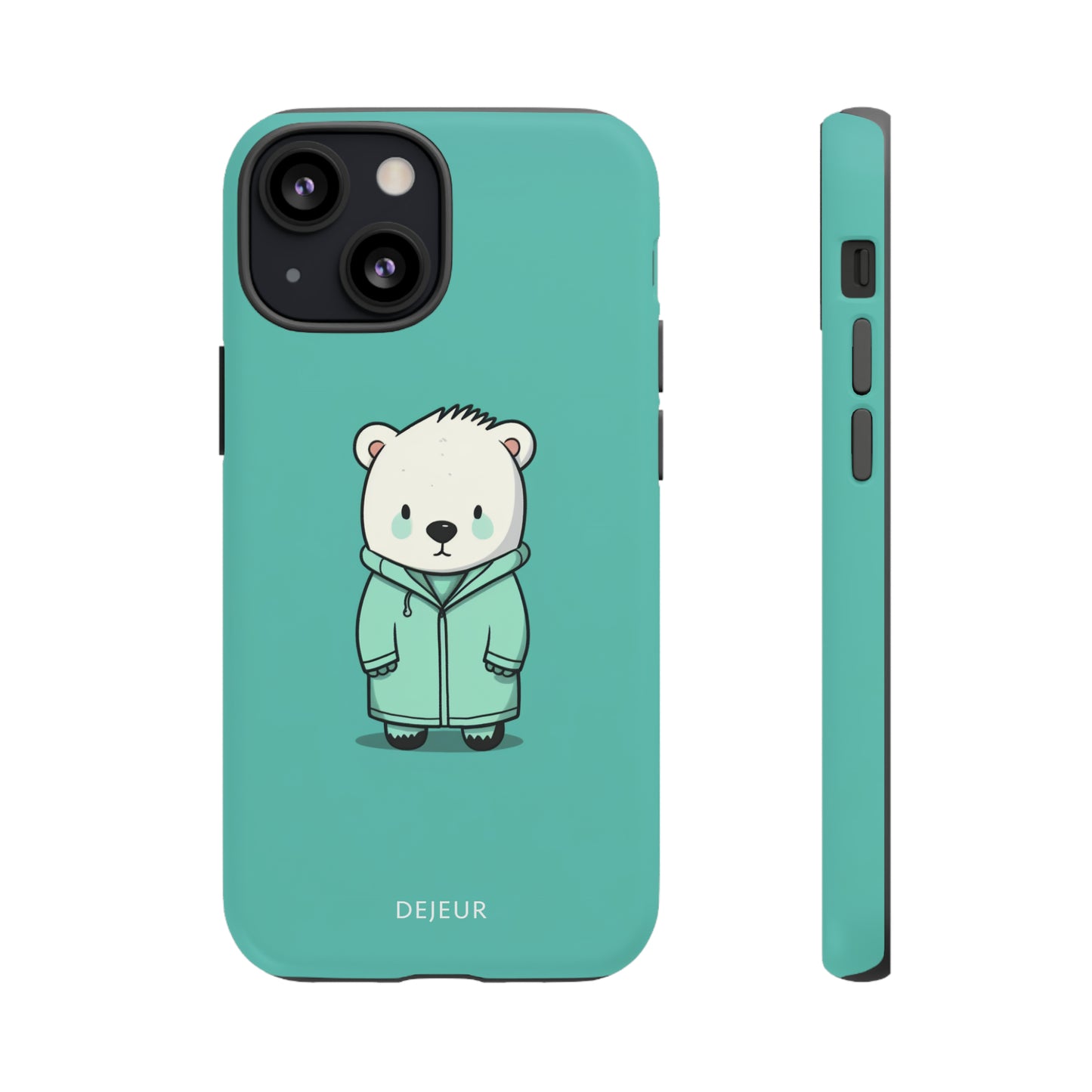 Aqua Coat Bear - iPhone Tough Case