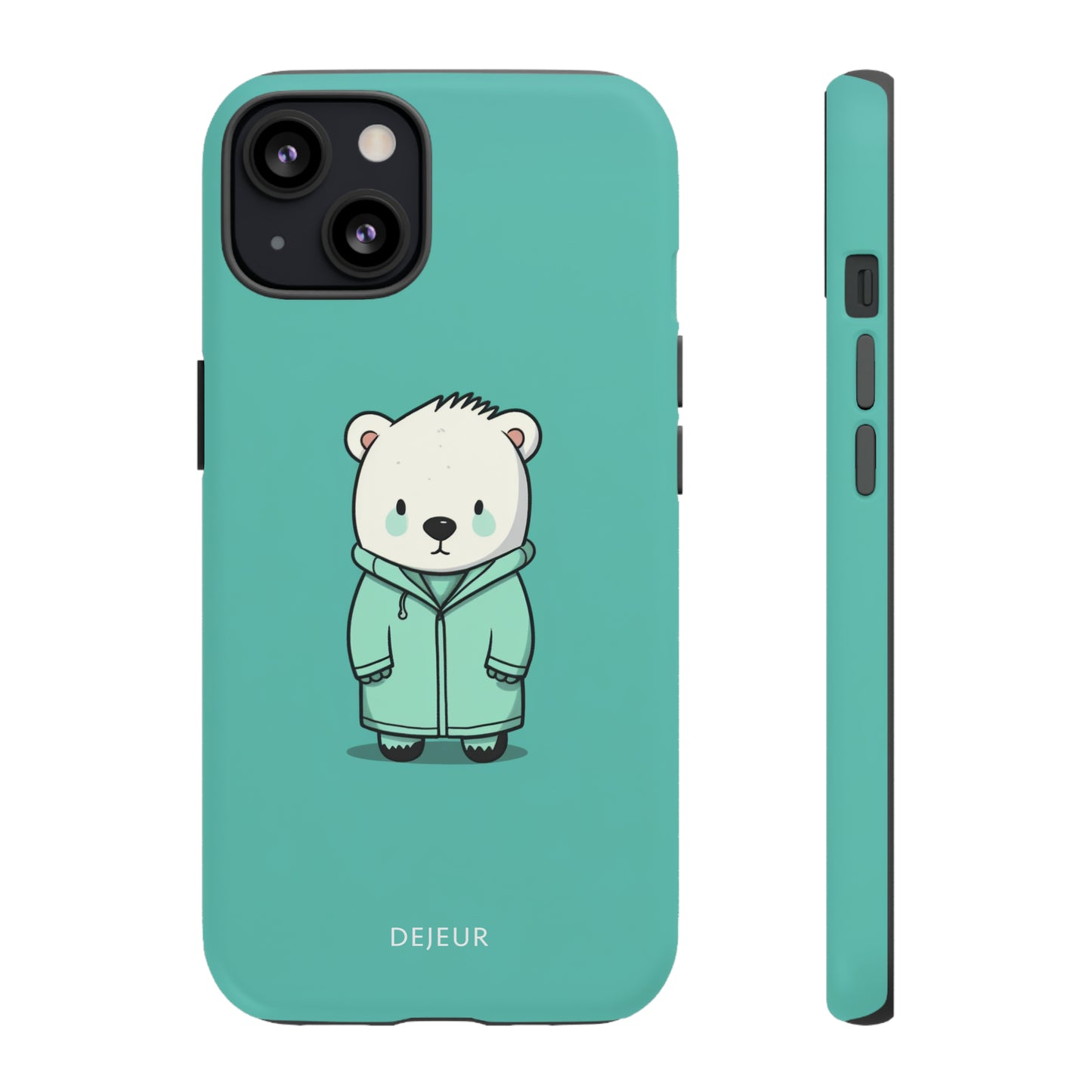 Aqua Coat Bear - iPhone Tough Case