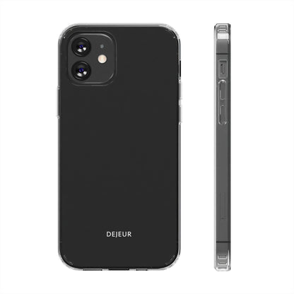 Dejeur Clear iPhone Case - White Text