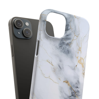 White Gold Marble - iPhone Snap Case
