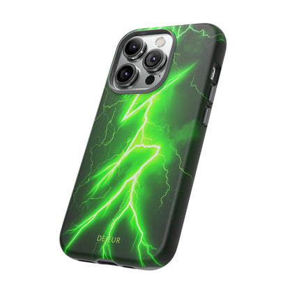 Neon Green Lightning - iPhone Tough Case