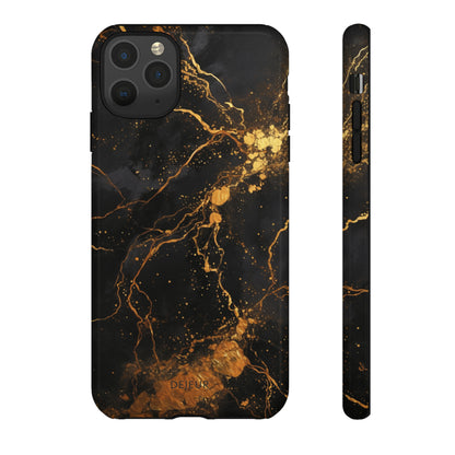 Dark Gold Amber Marble - iPhone Tough Case