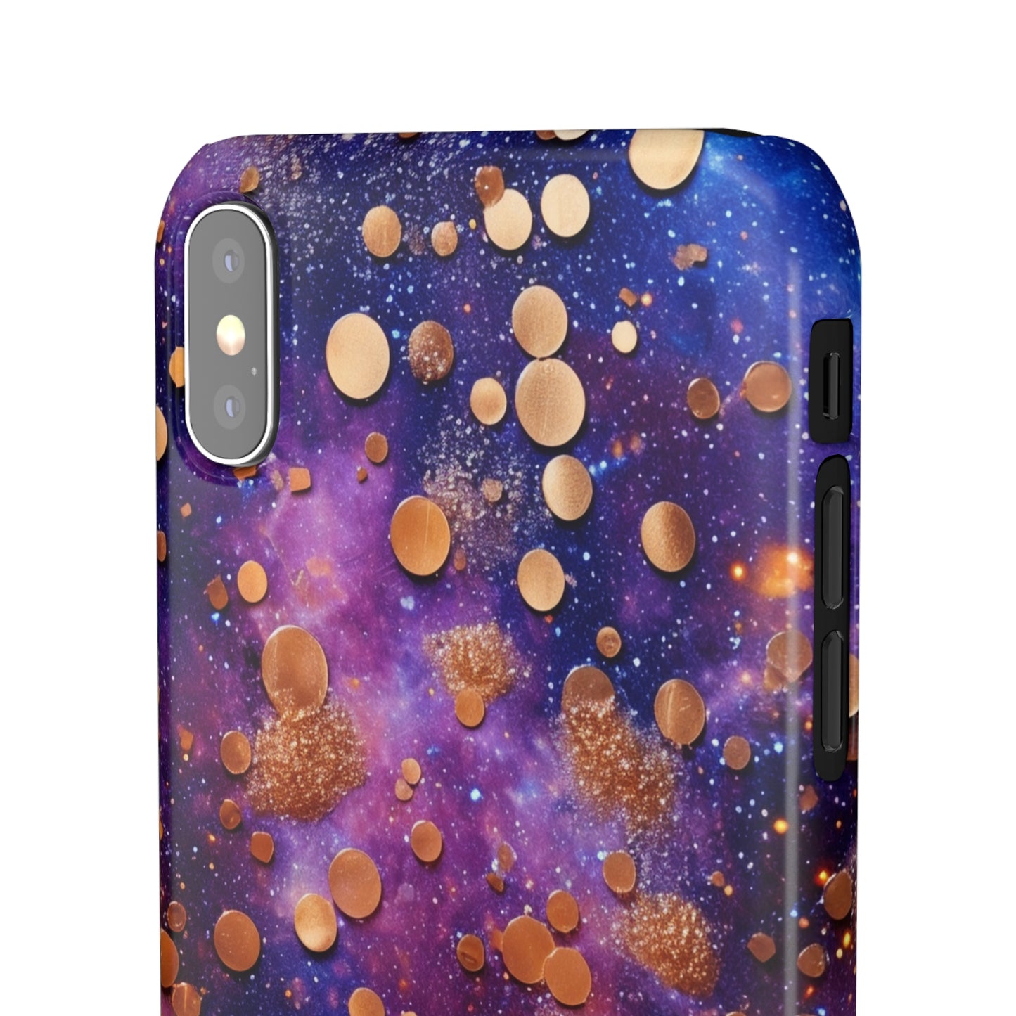 Cosmic Glitter Circles - iPhone Snap Case