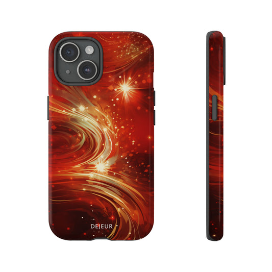 Festive Ruby Swirls  - iPhone Tough Case