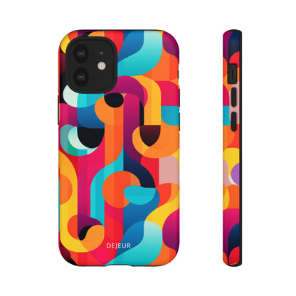 Curved Abstract Shapes - iPhone Tough Case