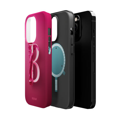 B Hot Pink Splash - iPhone MagSafe Tough Case