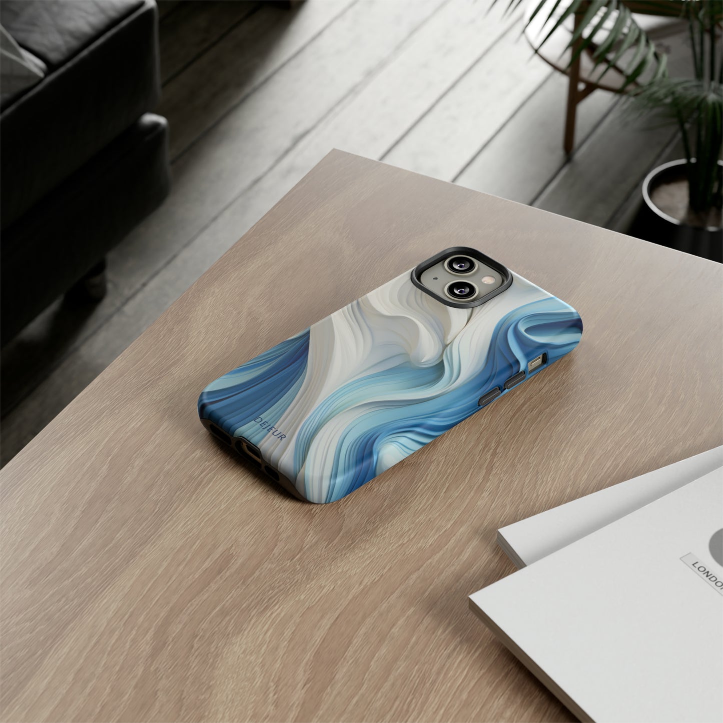 Blue Cream Ripple - iPhone Tough Case