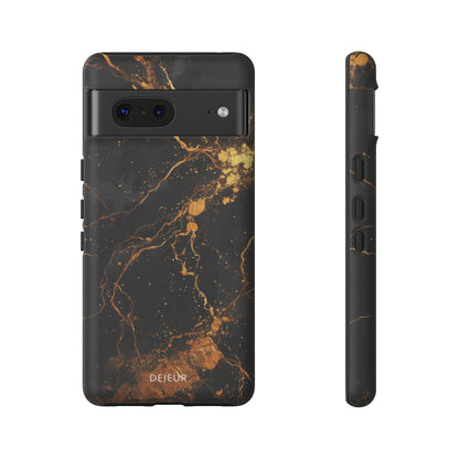 Dark Gold Amber Marble - Google Pixel Tough Case