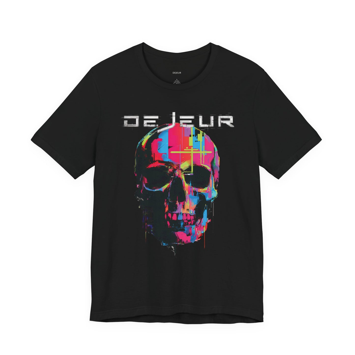 Dejeur Painted Street Art Neon Skull - T-Shirt