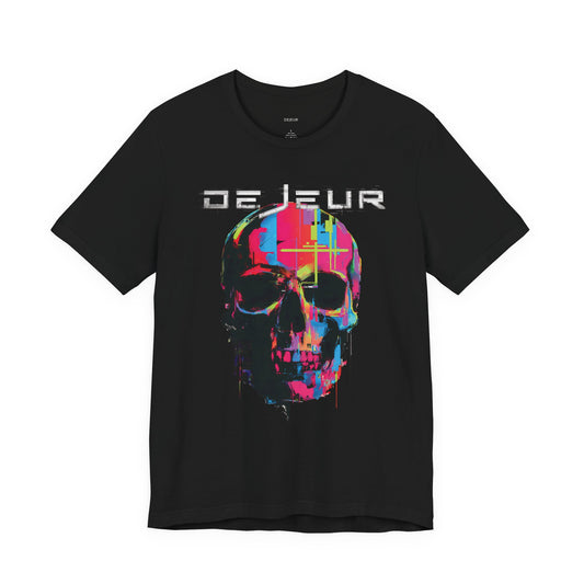 Dejeur Painted Street Art Neon Skull - T-Shirt