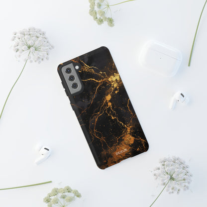 Dark Gold Amber Marble - Samsung Galaxy Tough Case