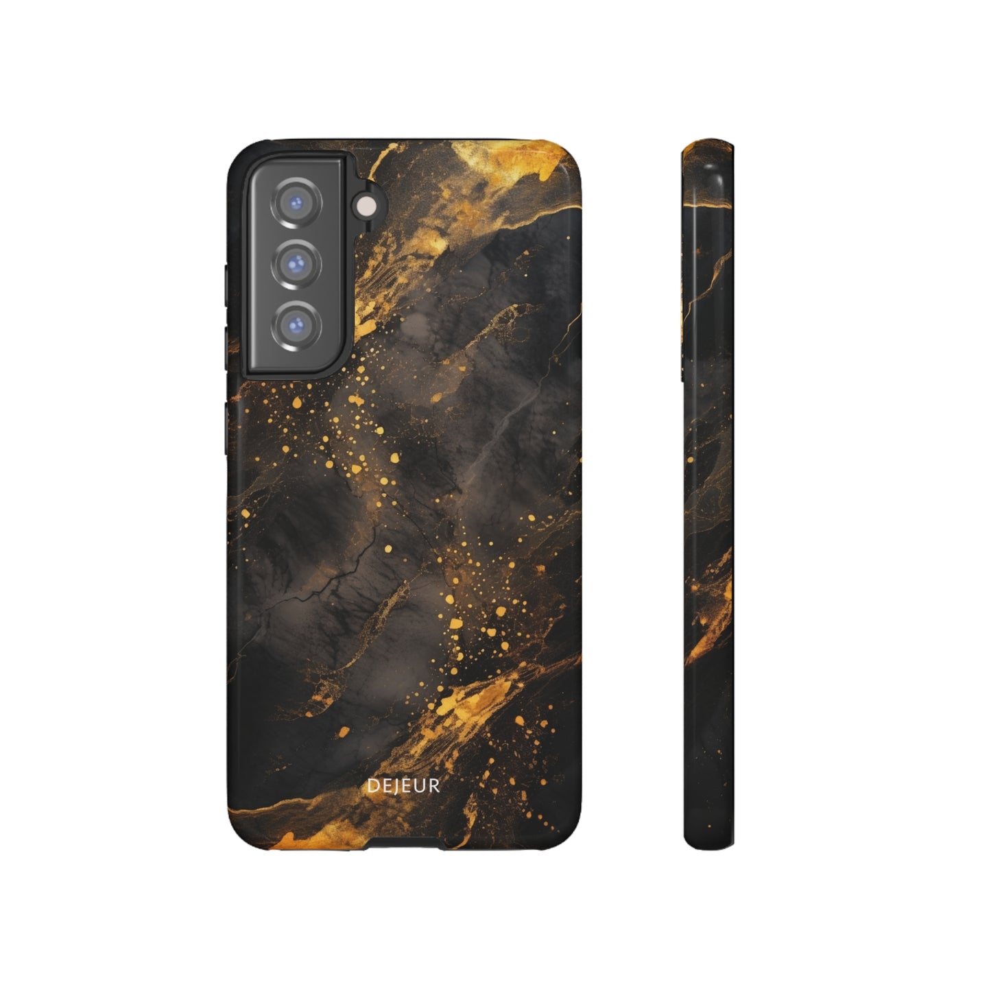 Black Gold Speckled Marble - Samsung Galaxy Tough Case