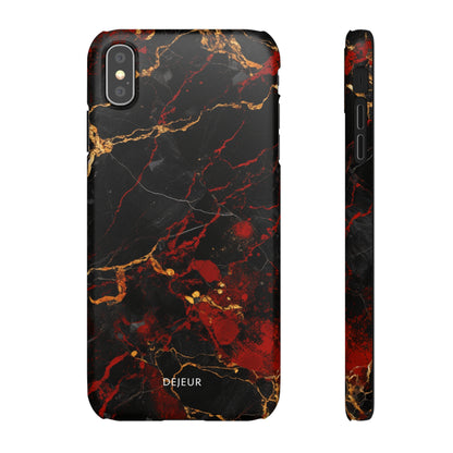 Dark Crimson Marble - iPhone Snap Case