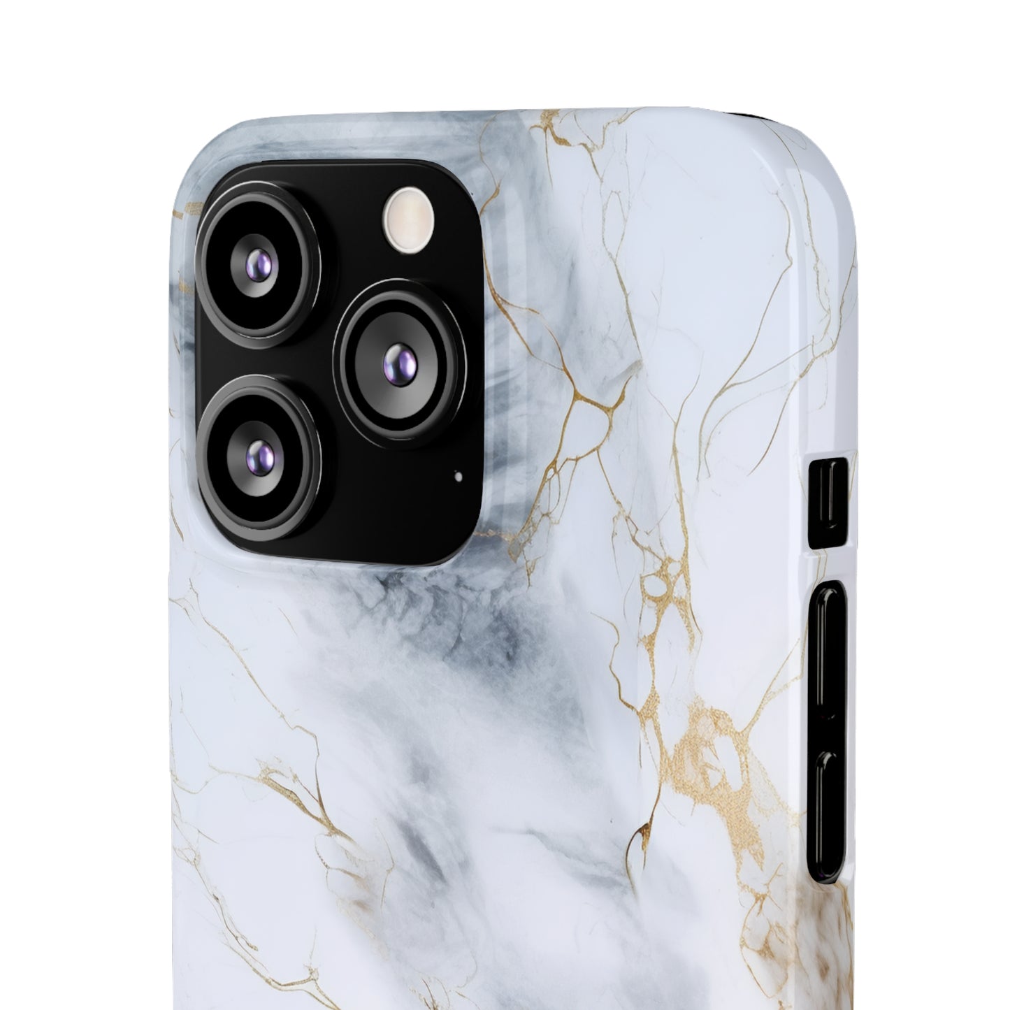 White Gold Marble - iPhone Snap Case