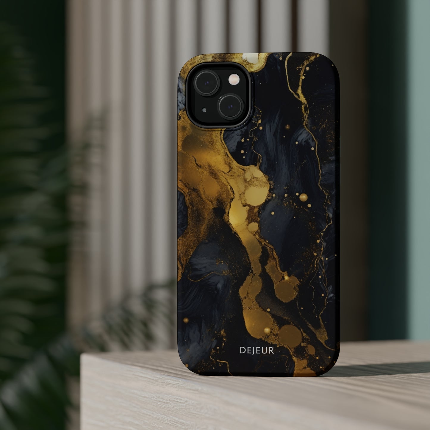 Metallic Gold Dark Marble - iPhone MagSafe Tough Case