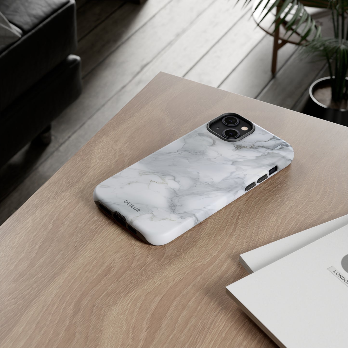 Platinum Silver Marble - iPhone Tough Case