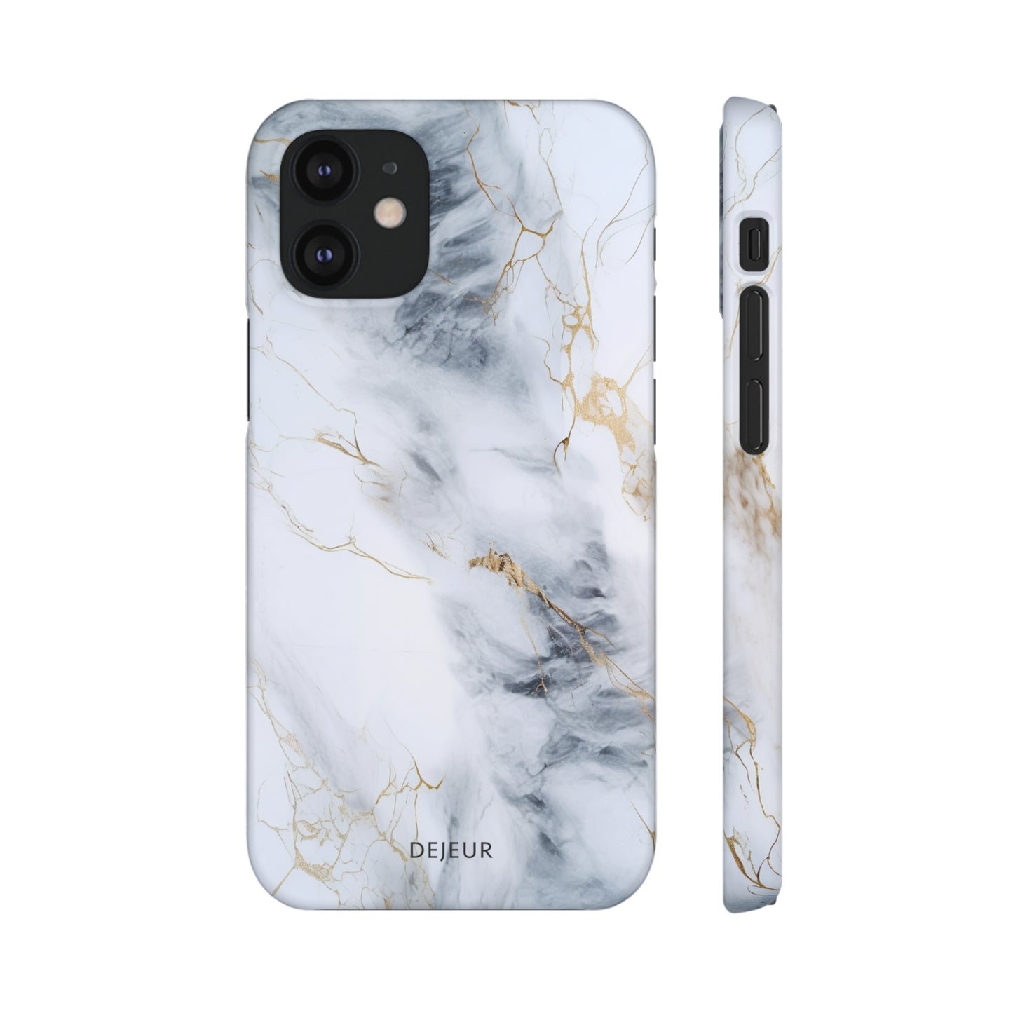 White Gold Marble - iPhone Snap Case