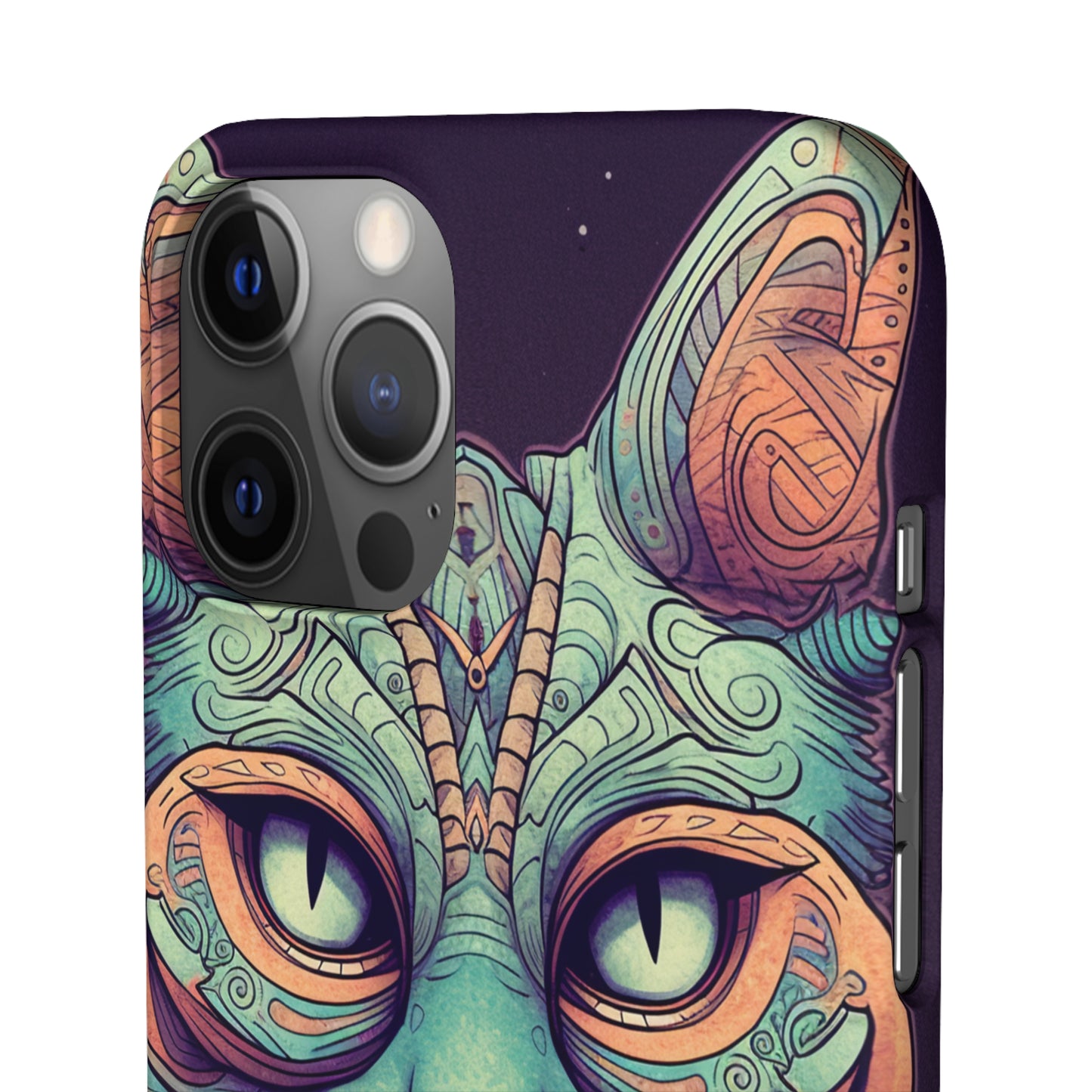 Intricate Aqua Cat - iPhone Snap Case